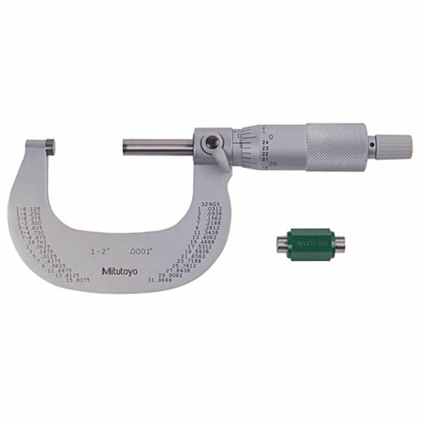 Beautyblade 1-2 in. Micrometer with 0.0001 Ratchet Stop & Standard BE3713072